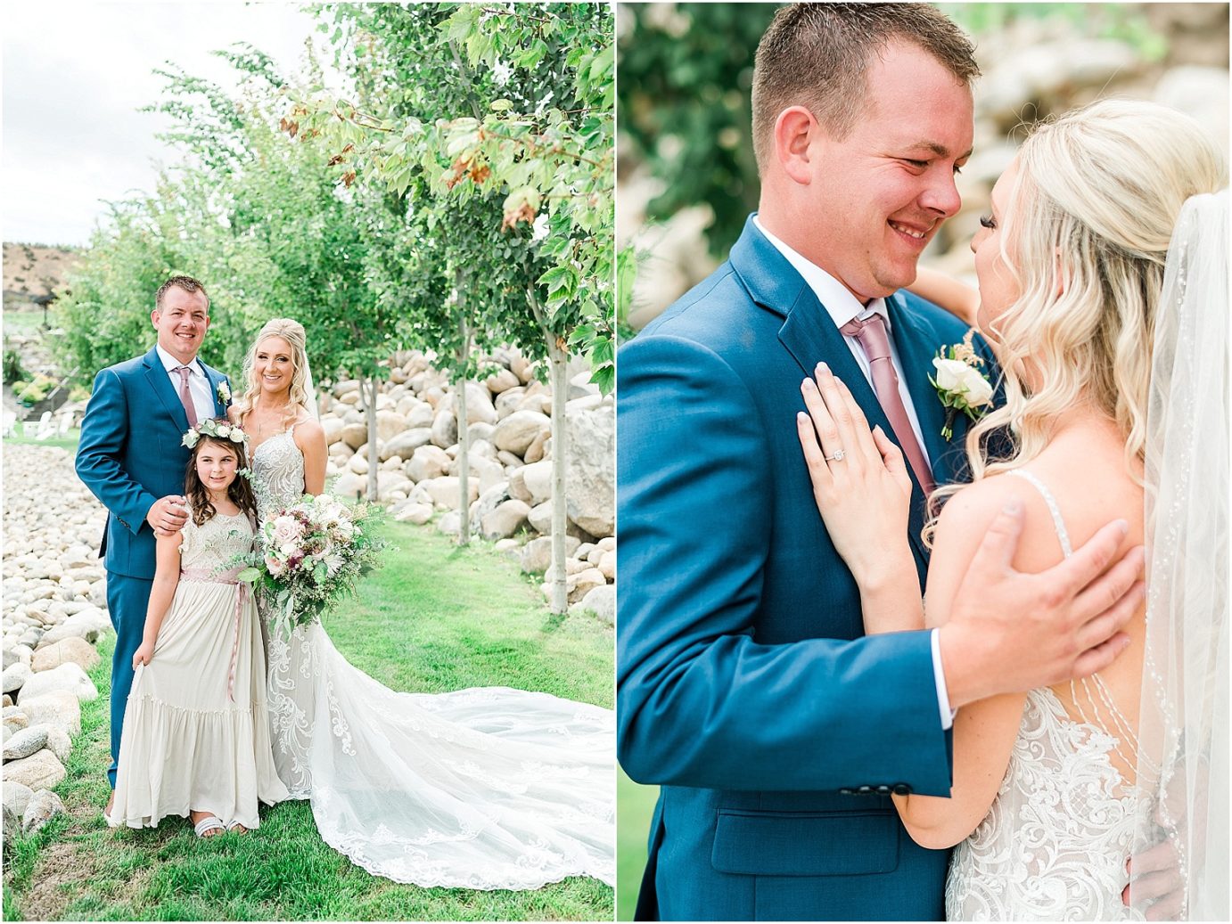 Rocky Pond Winery Wedding Chelan Photographer Austin and Aynsley bride and groom portraits