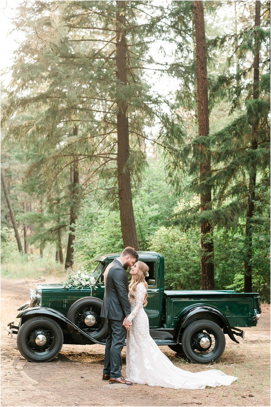 Classy Cabin Wedding Naches Photographer Travis and Arianna bride and groom portraits
