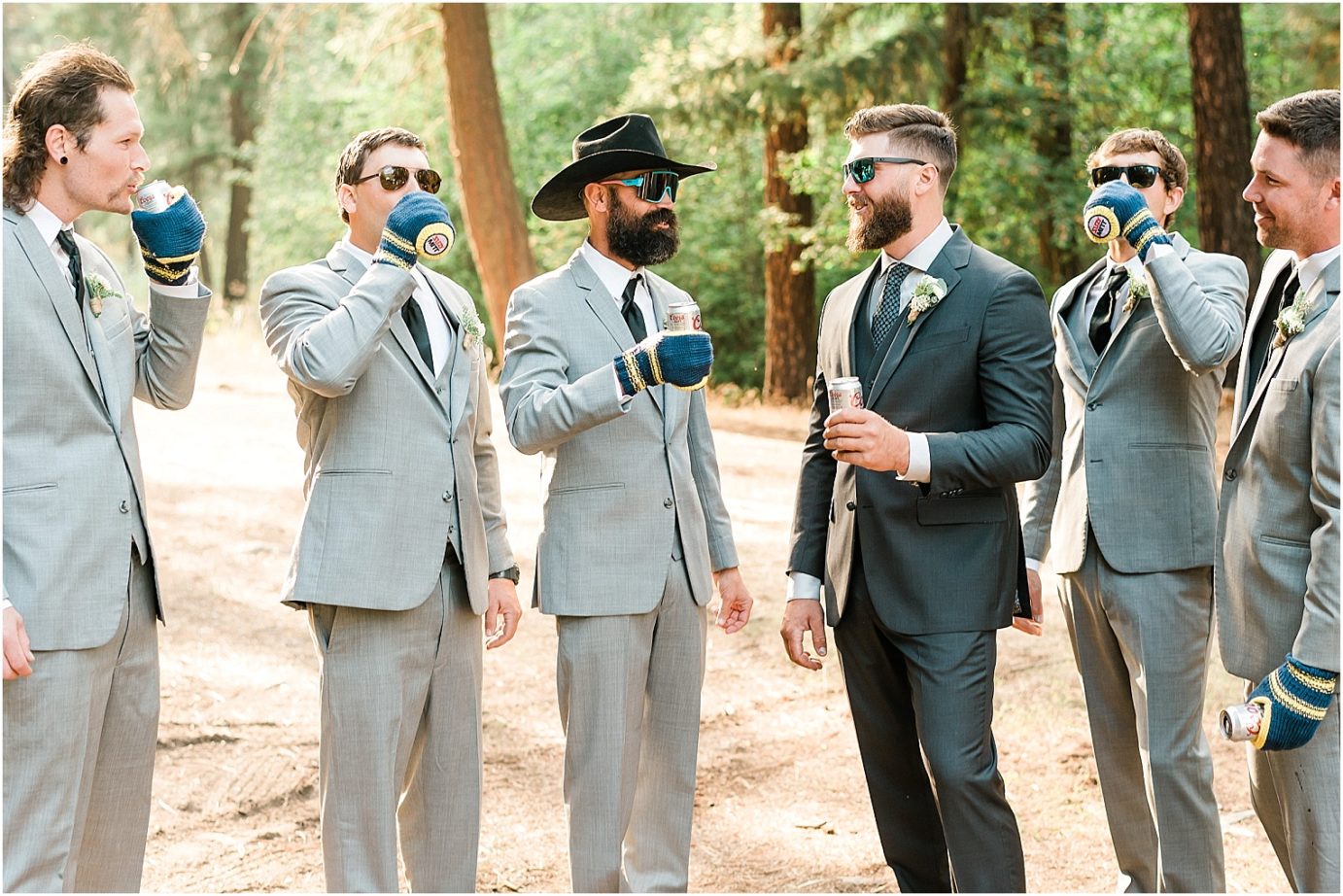 Classy Cabin Wedding Naches Photographer Travis and Arianna groomsmen photos