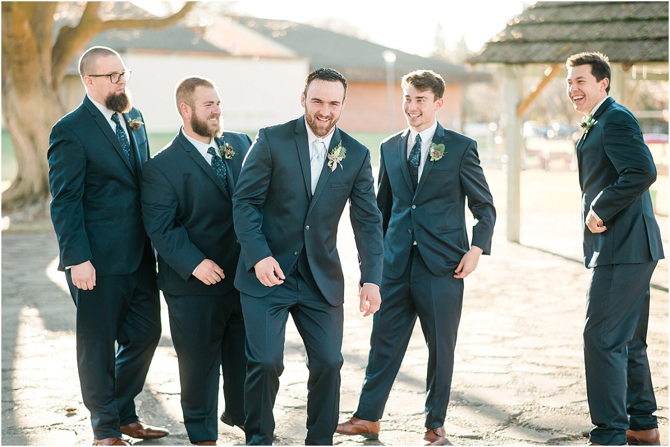 Wedding at The Armory Ellensburg Photographer Andrew and Stella groom and groomsmen