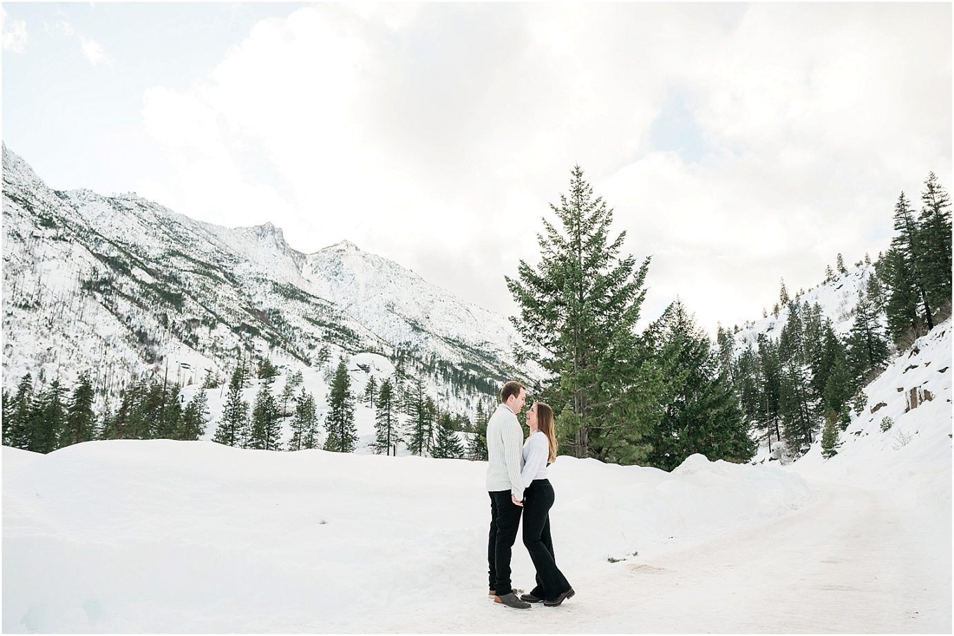 Leavenworth Engagement Session Leavenworth Photographer Dylan and Sydney up the Icicle creek canyon