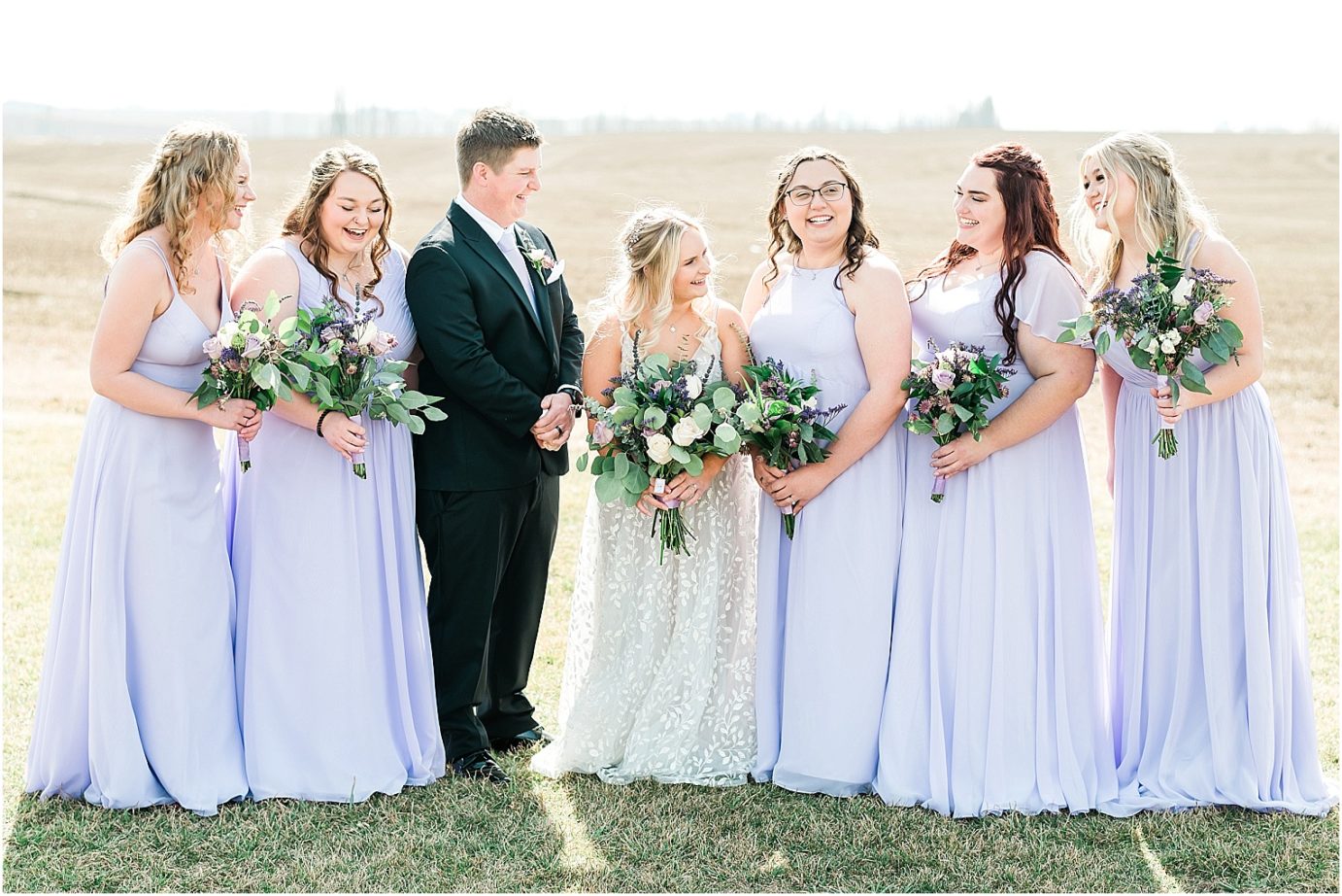 Tin Roof Venue Wedding Moses Lake Dakota and Madisyn bride and bridesmaids