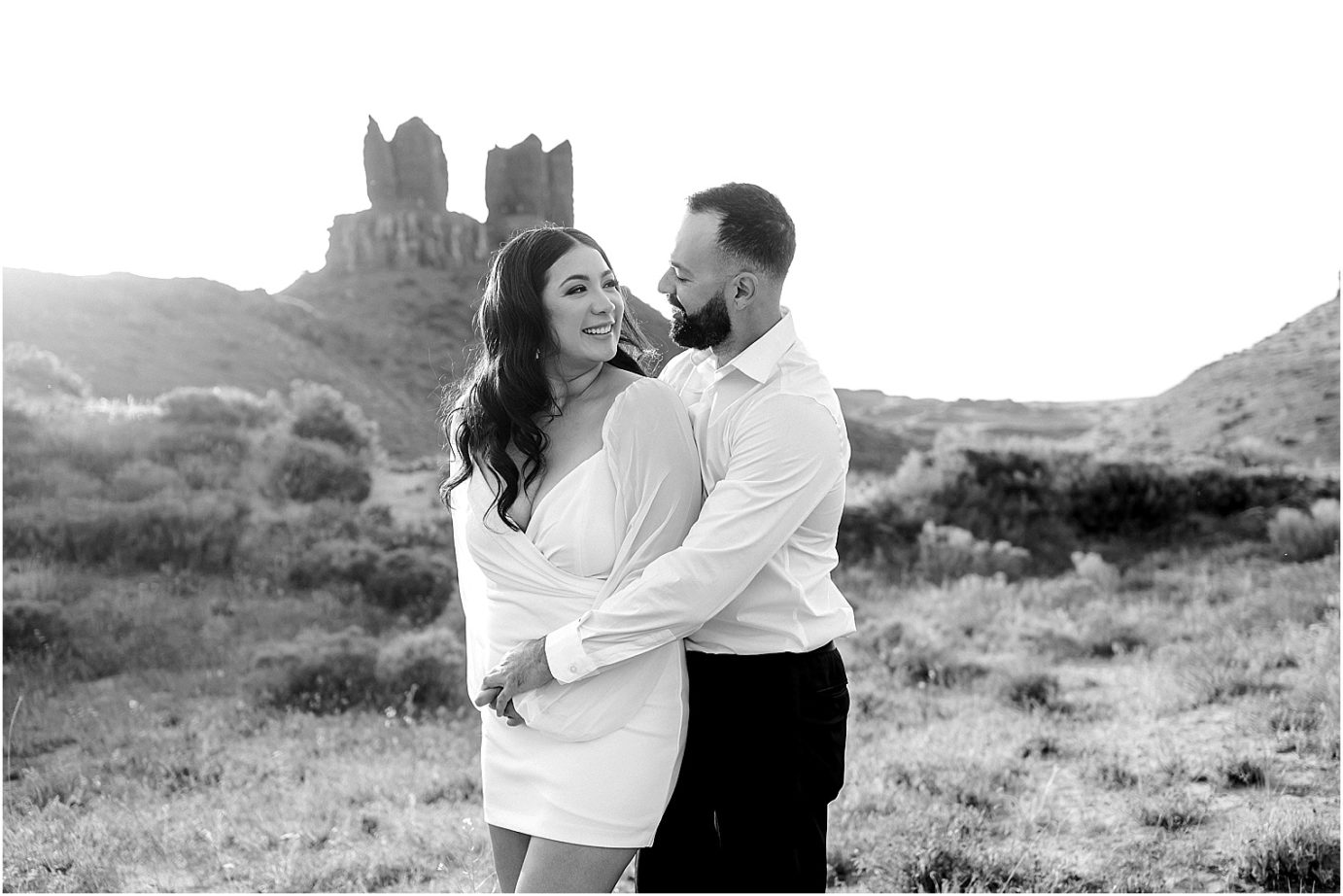 Desert Engagement session Eastern Washington Julio and Marissa dancing by Twin Sisters