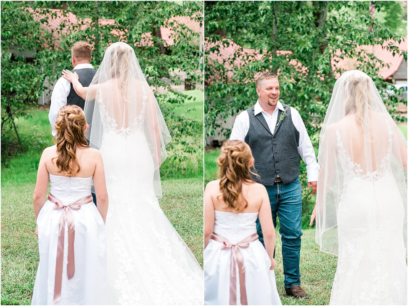 Beautiful Elk Ridge Wedding Naches Photographer Cory and Jenna first look