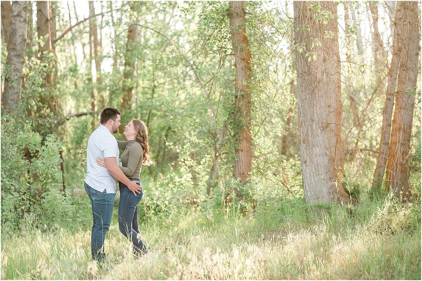 Ellensburg Engagement Session Ellensburg WA Bailey and Nikkie by trees