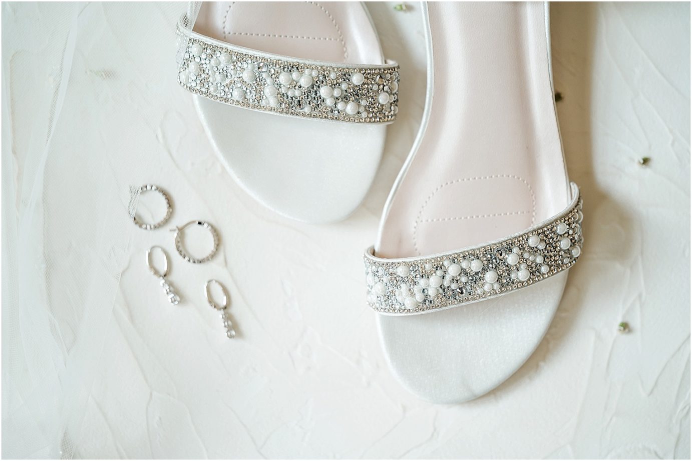 Brides shoes for wedding at Terra Blanca Winery