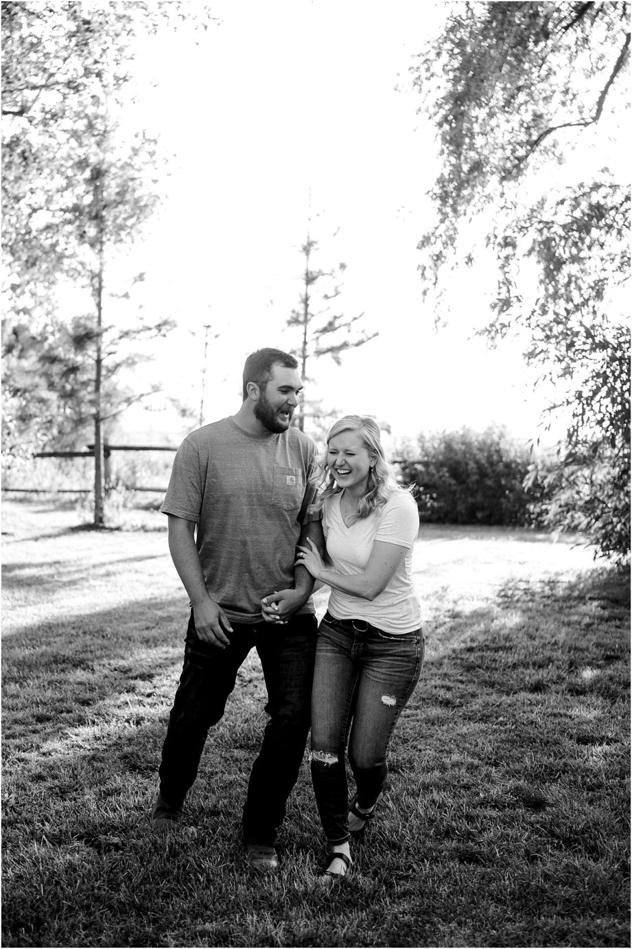 Garden engagement Session Ellensburg Andrew and Dani couple laughing 