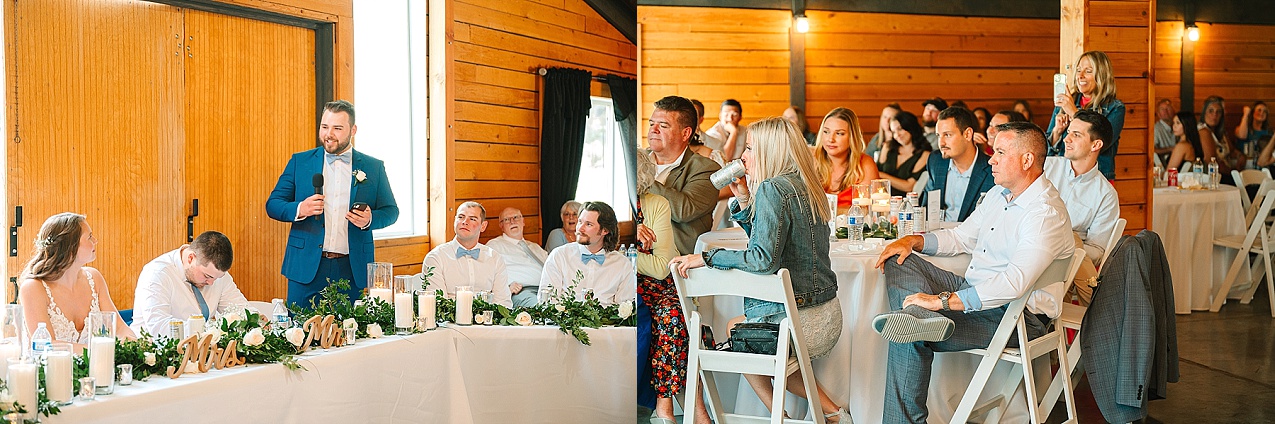 American Homestead Wedding Naches Photographer Bailey and Nikkie reception in barn