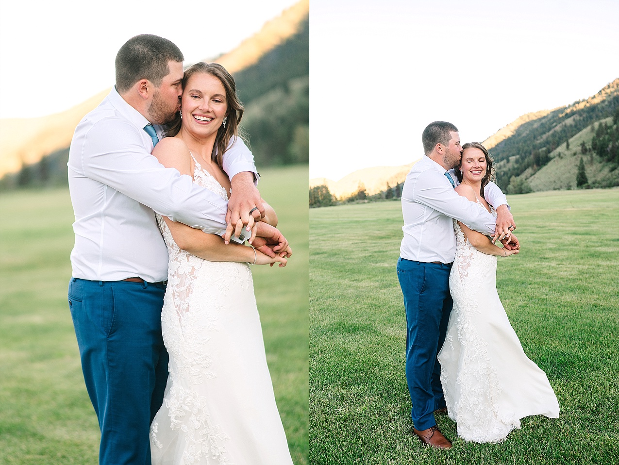 American Homestead Wedding Naches Photographer Bailey and Nikkie sunset photos in the valley