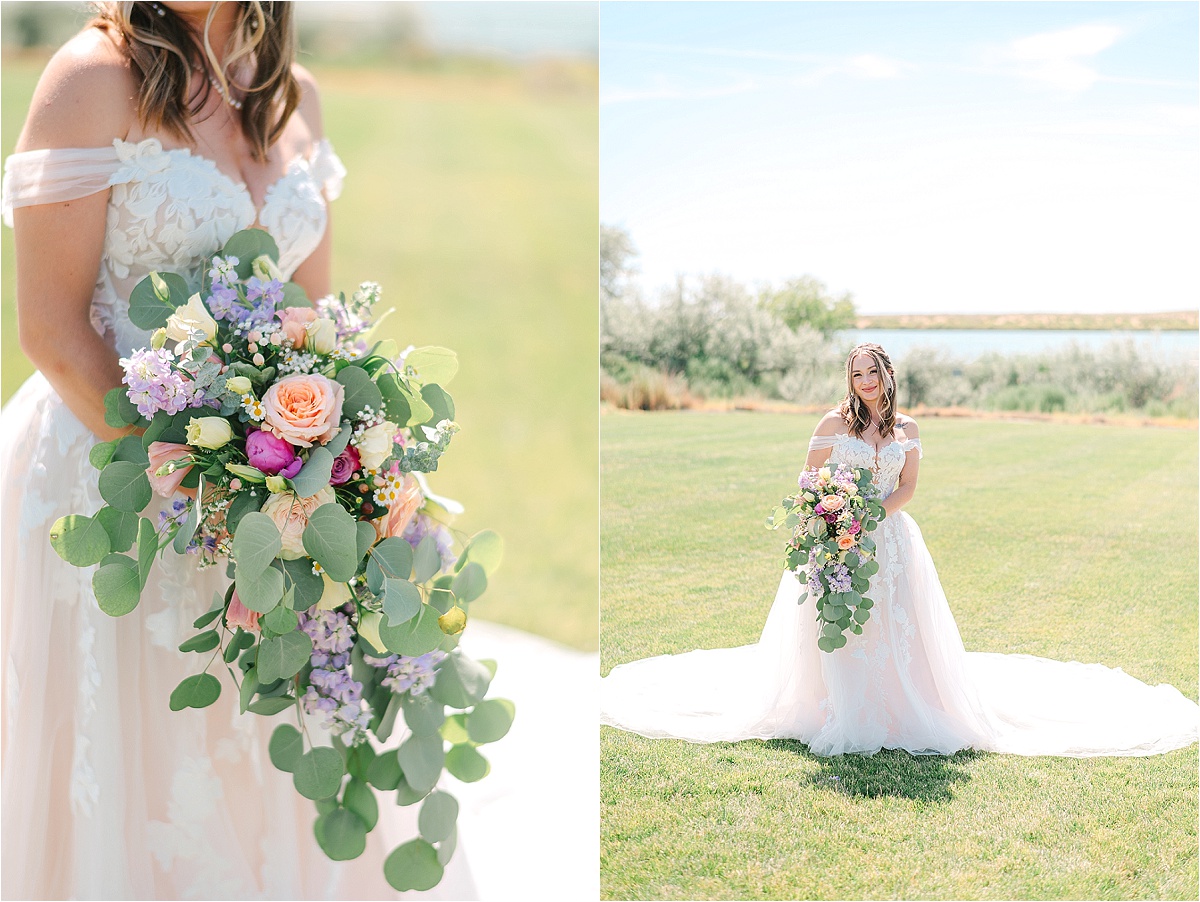 Lakeside Wedding Moses Lake Brandon and Shaela bridal portraits