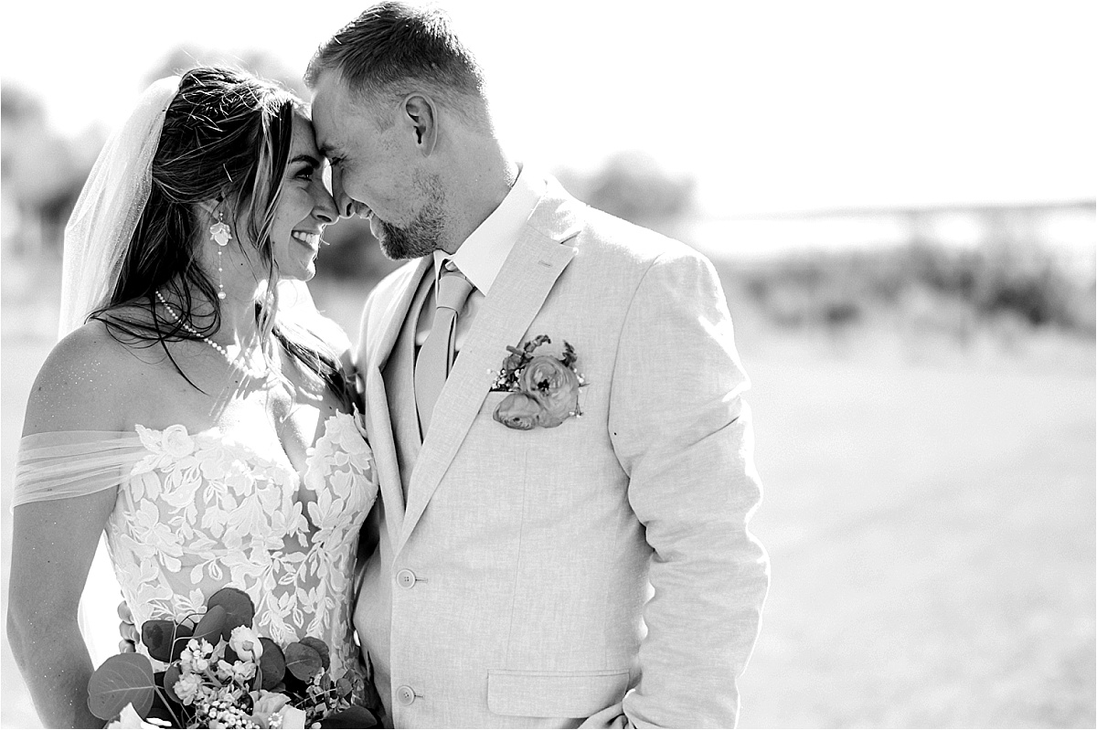 Lakeside Wedding Moses Lake Brandon and Shaela bride and groom portraits