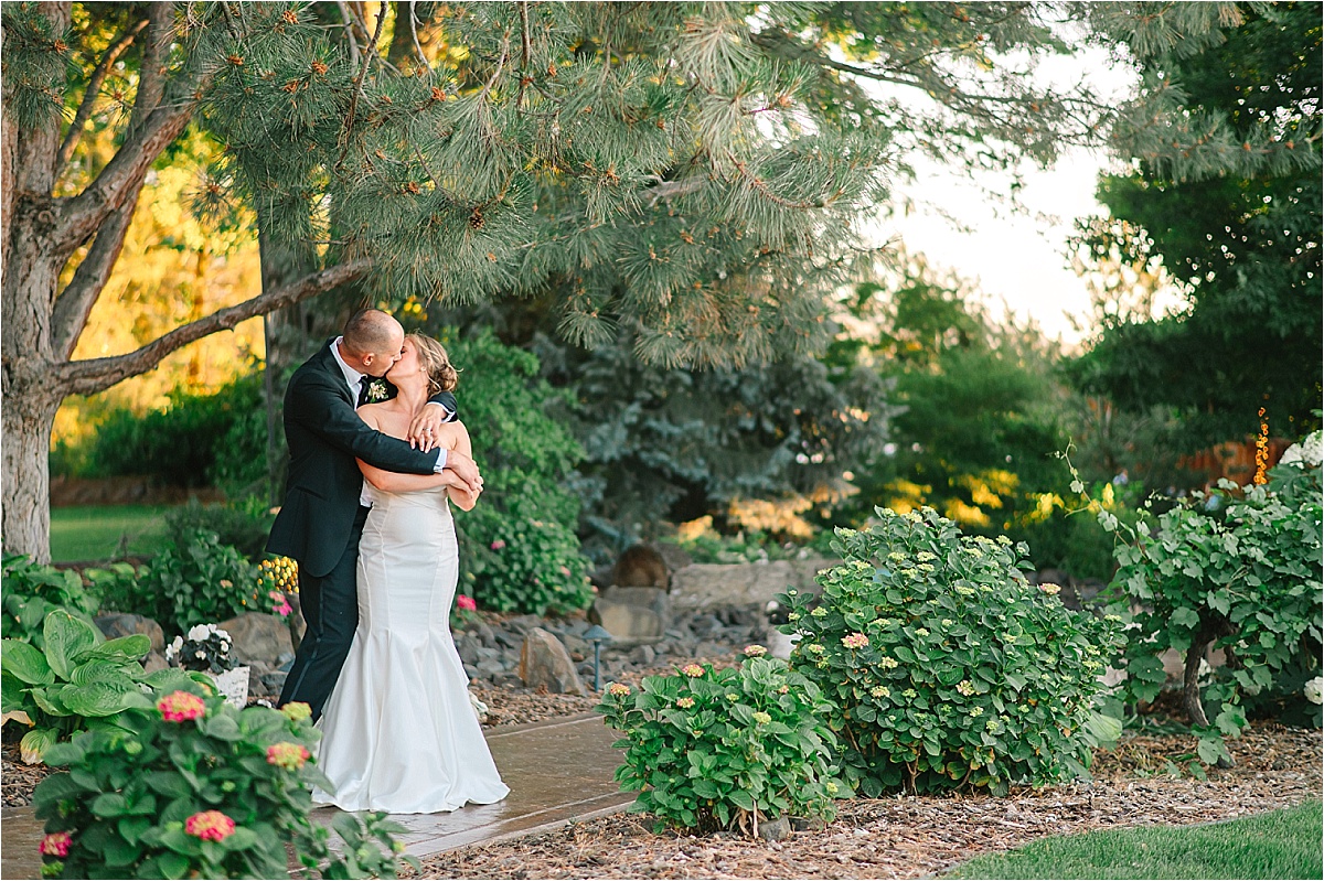 Sugar Pine Barn Wedding Benton City Photographer couple on the walking path